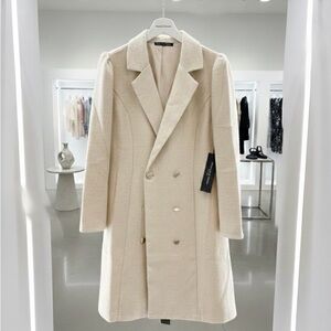 Tweed-Style Long Coat by Nicole and Elizabeth - Size L - NWT